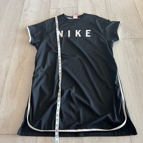 NIKE Sportswear Mesh Dress, Black Double Layered size m - Picture 2 of 7